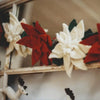 Poinsettia Felt Garland