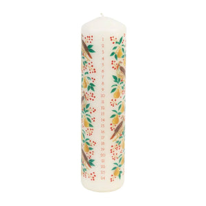 Partridge & Pear Advent Pillar Candle
