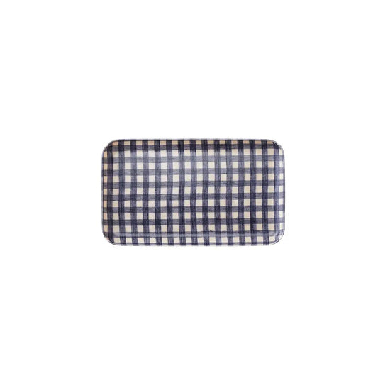 Purple Beige Check Tray