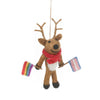 LGBT Rainbow Reindeer Ornament