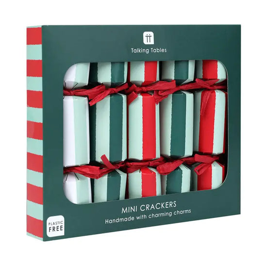 Red & Green Stripe Mini Crackers