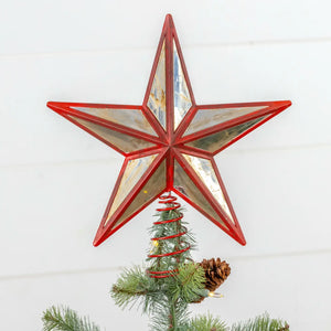 Red Outline Star Topper