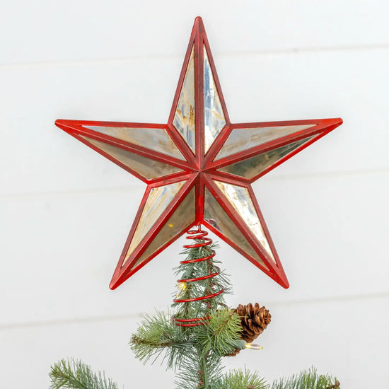 Red Outline Star Topper
