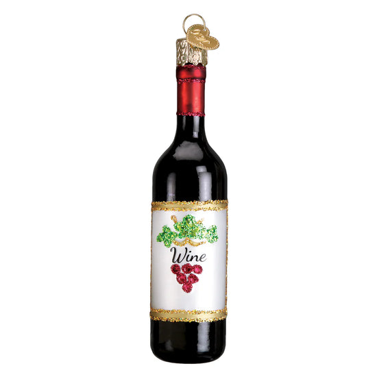 Red Wine Bottle Ornament