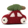 Red Car with Tree Ornament