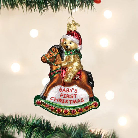 Rocking Horse Teddy Ornament