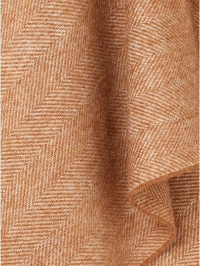 Herringbone Wool Throw | Rust