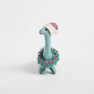 Santa Brontosaurus Ornament