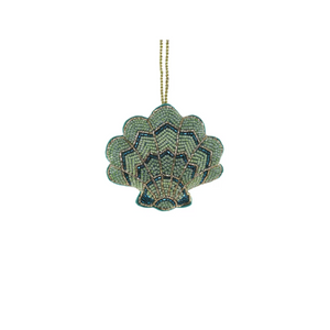 Tinsel Scallop Shell Ornament