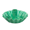 Scalloped Green Candle Holder