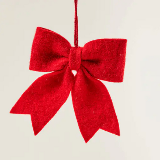 Red Felt Bow Ornament
