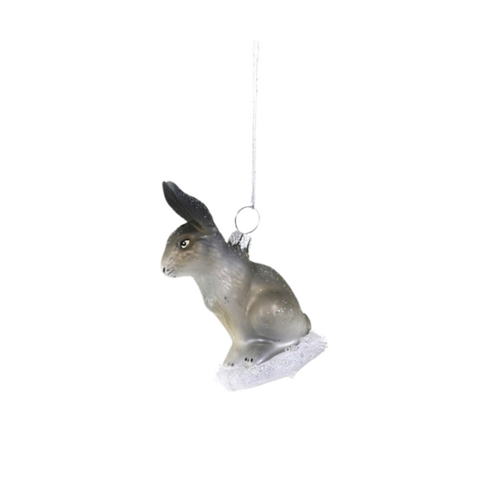 Glass ornament of a rabbit 