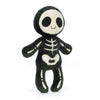 Plush toy skeleton  Jellycat with black and white color scheme on a white background