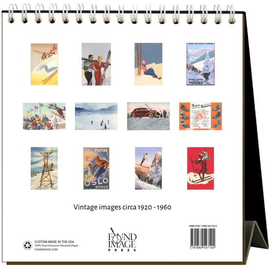 2027 Skiing Desk Calendar