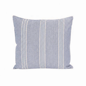 Sky Blue + Ivory Stripe Cover Pillow