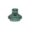Small Green Glass Candle Holder