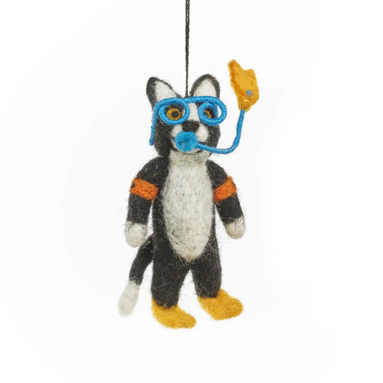 Snorkeling Cat Ornament