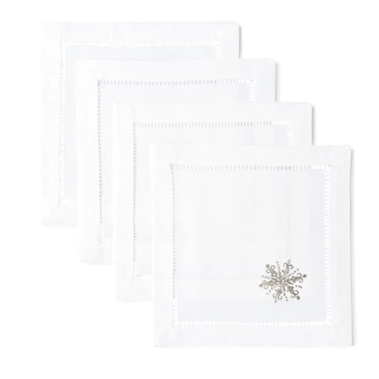 Snowflake Cocktail Napkin Set
