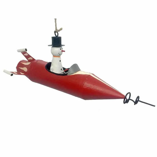 Snowman Rocket Ornament