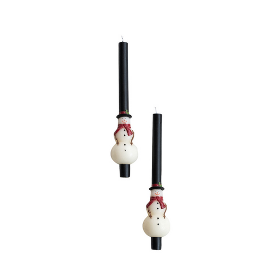 Snowman Taper Candles