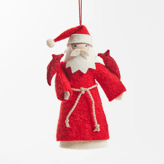 Snowy Garden Father Christmas Ornament