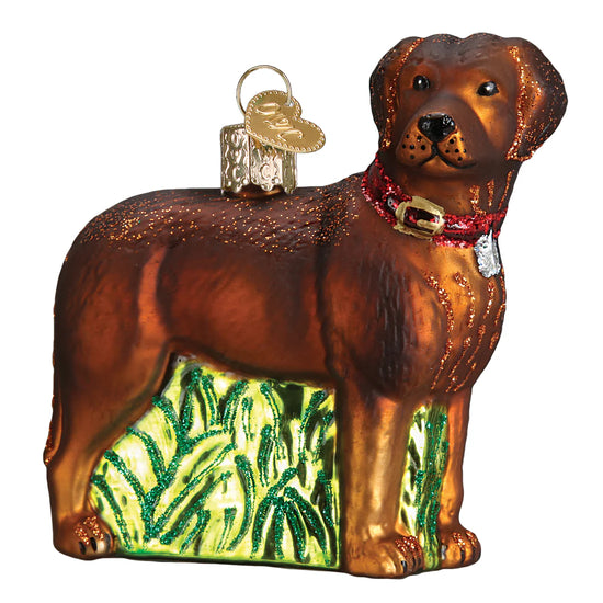 Standing Chocolate Lab Ornament