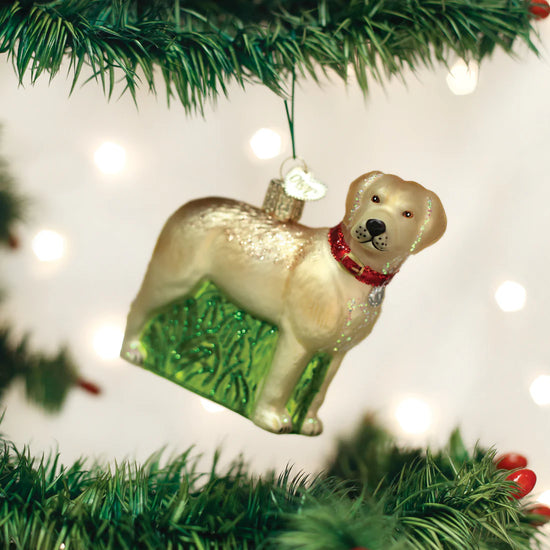 Standing Yellow Lab Ornament