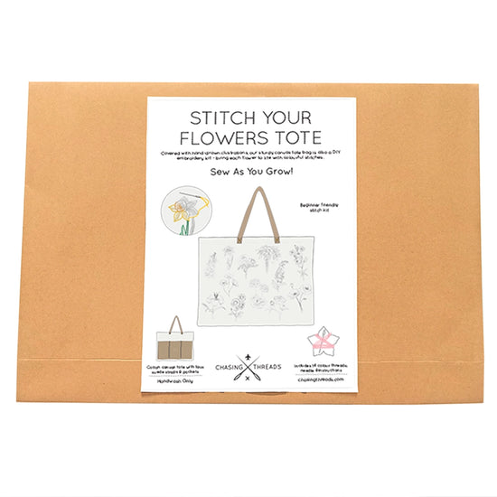 Stitch Your Own Flowers Tote