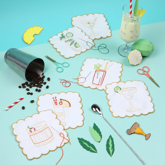 Stitch Your Own Cocktail Napkins