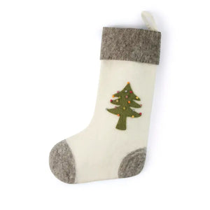 White Stocking with Tree