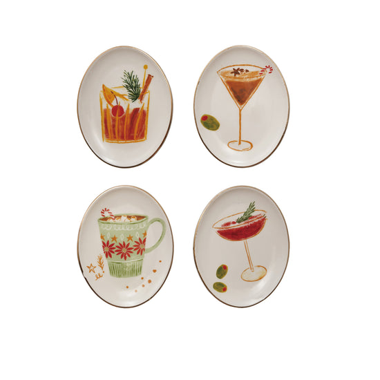 Oval Stoneware Cocktail Dish