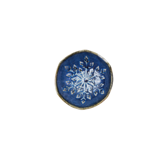 Snowflake Stoneware Dish