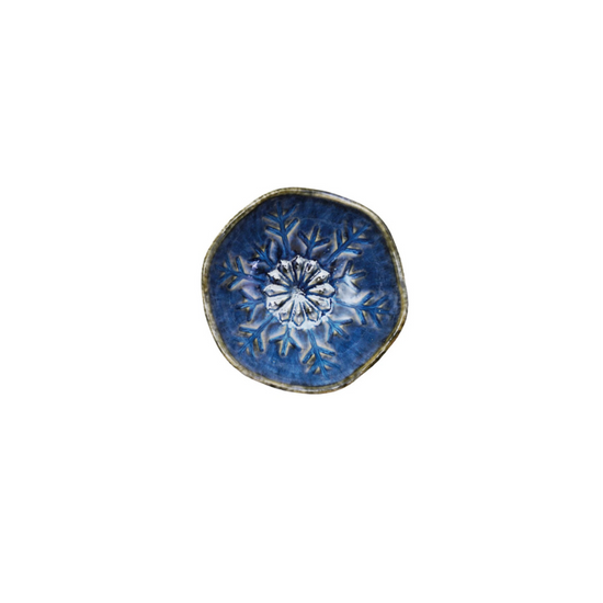 Snowflake Stoneware Dish