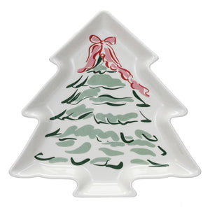 Stoneware Tree Shaped Plate