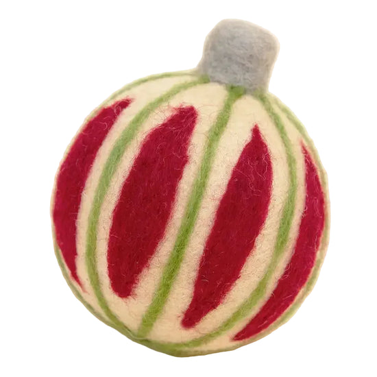 Stripe Ornament Ball Dog Toy