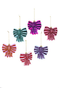 Striped Bow Ornament