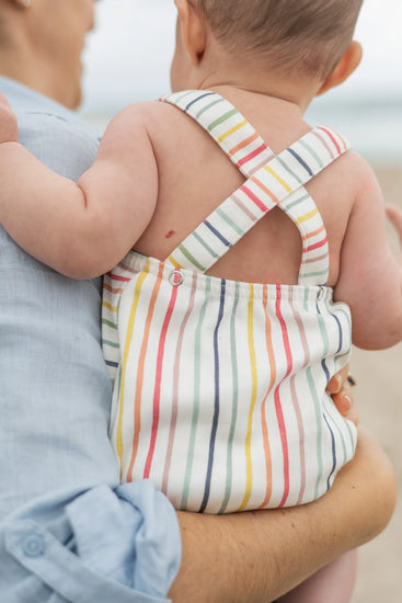 Stripes Away Rainbow Criss Cross One-Piece