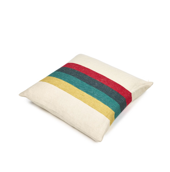 Summer Stripe Belgian Linen Pillow