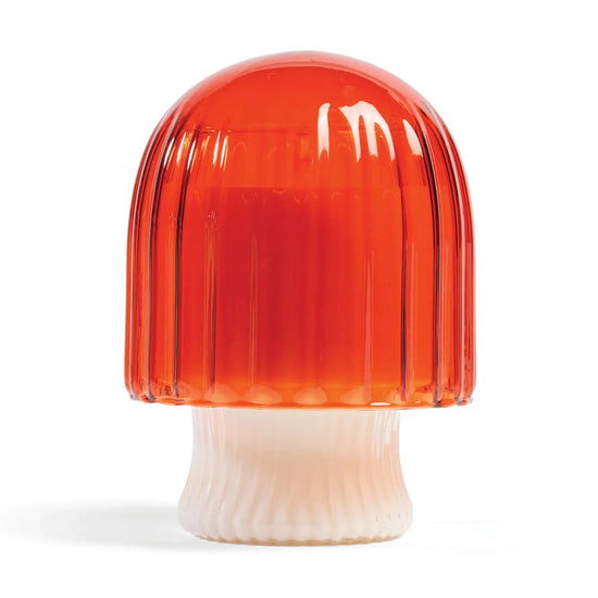 Red Mushroom Cloche Candle