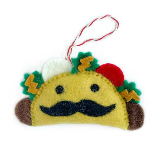 Felt Taco Man Ornament