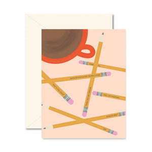 Teacher Pencil Remarks Card