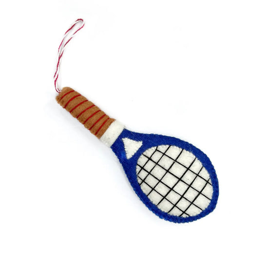 Felt Tennis Racquet Ornament