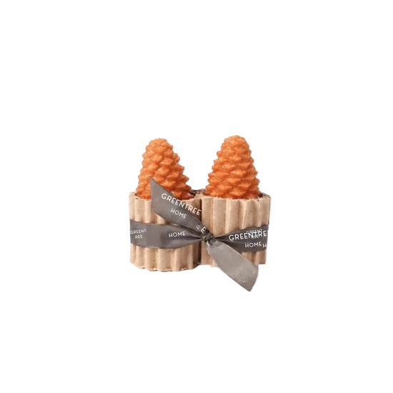 Terracotta Pine Cone Candles