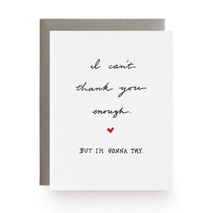 Thank You Enough Card