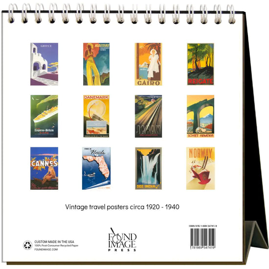 2027 Travel Posters Desk Calendar