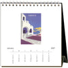 2027 Travel Posters Desk Calendar
