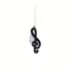 Decorative ornament shaped like a treble clef with white background
