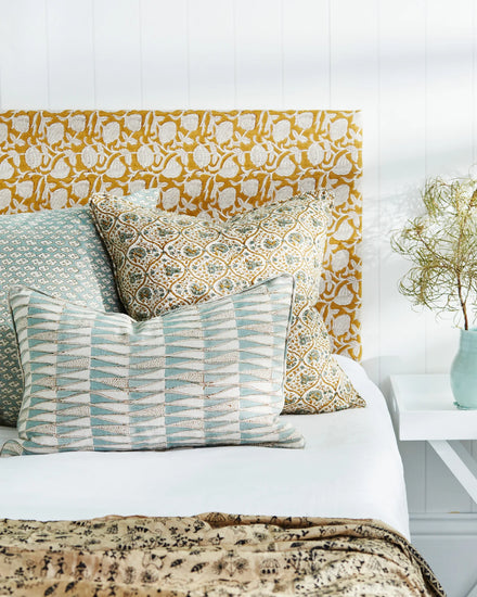 Trellis Saffron Linen Pillow