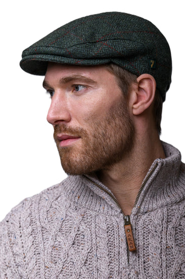 Blue Stripe Trinity Tweed Cap