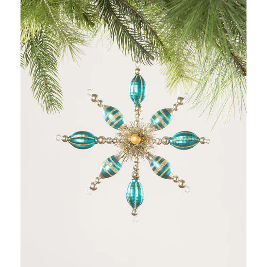 Turquoise Starburst Ornament